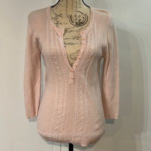Pink 3/4 sleeve sweater